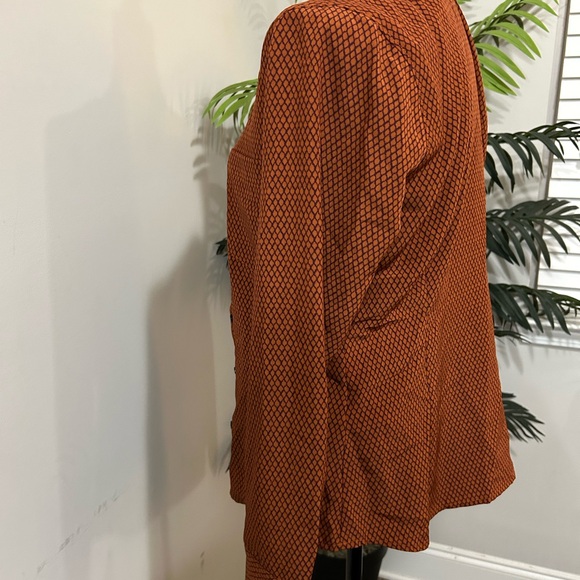 Levi’s Women’s Rust Brown Micro-Print Button-Down Shirt | Size Small - Picture 4 of 6